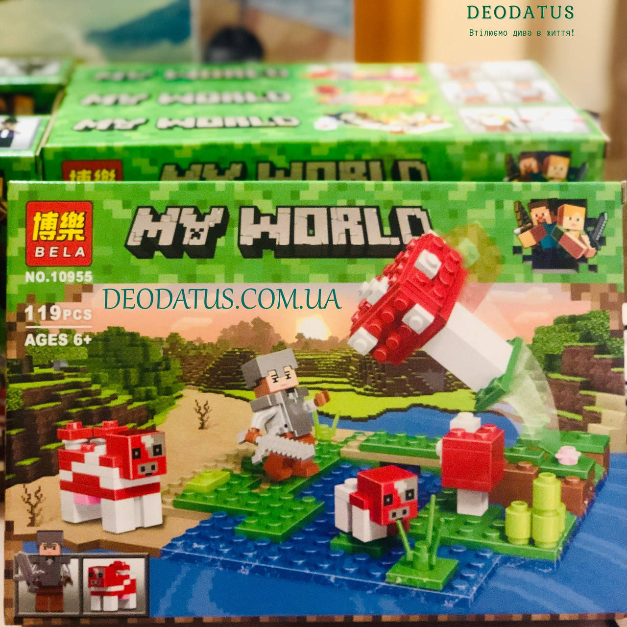 Конструктор 10955 Minecraft My world Майнкрафт Грибной остров Пастбище грибной коровы 119 дет
Конструктор 10955 Minecraft My world Майнкрафт Грибной остров Пастбище грибной коровы 119 дет