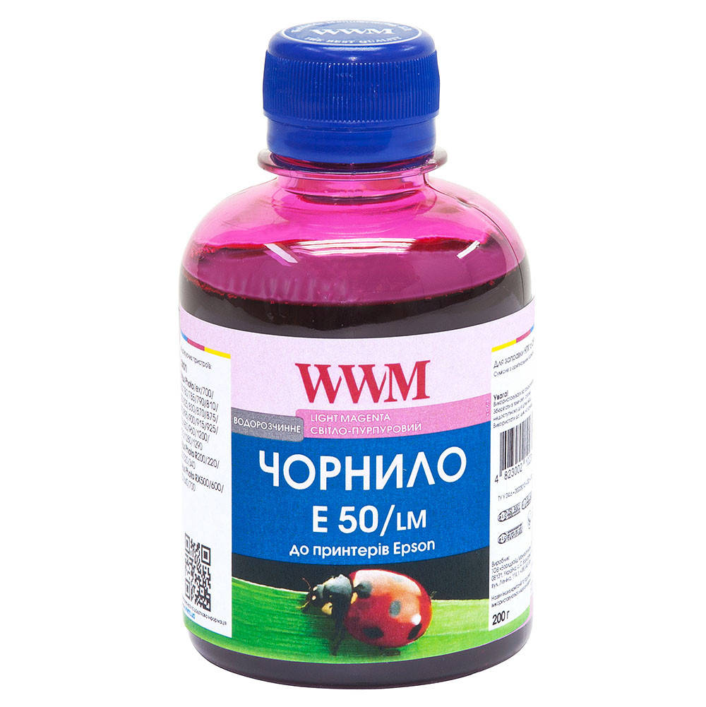 Чернила WWM для Epson Stylus Photo R200/R340/RX620 200г Light Magenta Водорастворимые (E50/LM)
Чернила WWM для Epson Stylus Photo R200/R340/RX620 200г Light Magenta Водорастворимые (E50/LM)