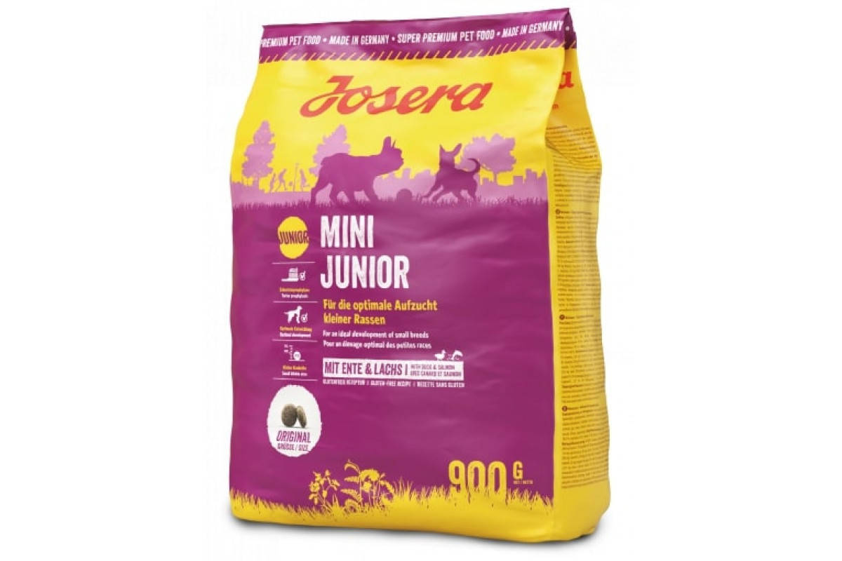 Сухой корм Josera Mini Junior для подрастающих собак малых пород с 3-й недели жизни, с уткой и лососем, 900 г
Сухой корм Josera Mini Junior для подрастающих собак малых пород с 3-й недели жизни, с уткой и лососем, 900 г