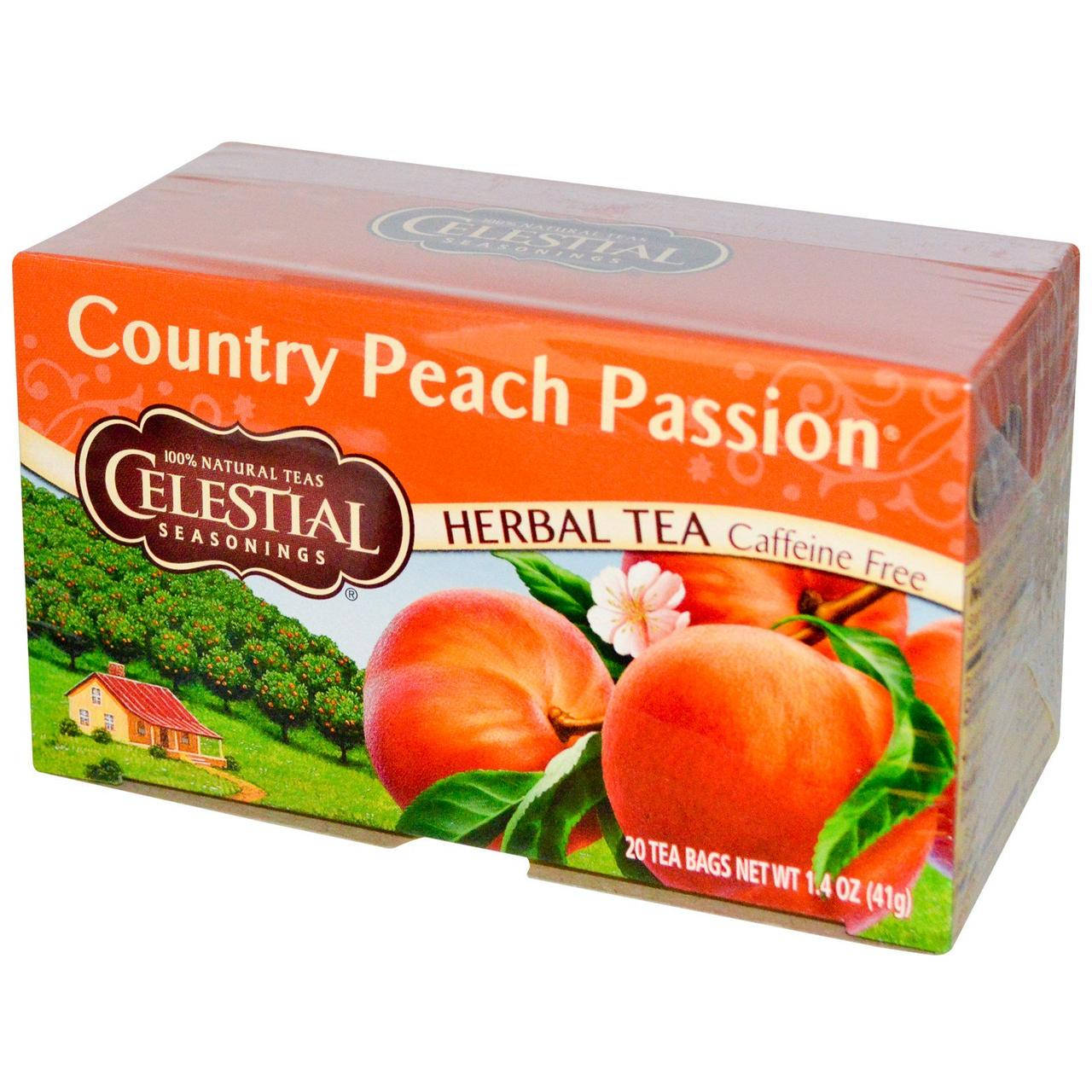 Celestial Seasonings, травяной чай, Country Peach Passion, без кофеина, 20 чайных пакетиков, 41 г (1,4
Celestial Seasonings, травяной чай, Country Peach Passion, без кофеина, 20 чайных пакетиков, 41 г (1,4