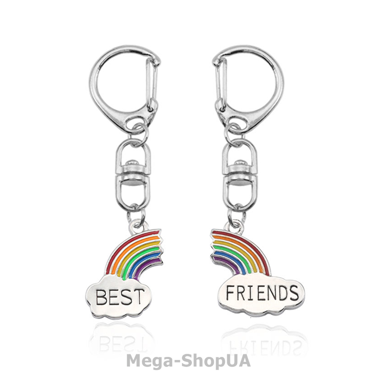 Брелок металлический (пара) для ключей сумок рюкзаков женский мужской "Best Friends". Брелок для ключів CT2A, Серебристый
Брелок металлический (пара) для ключей сумок рюкзаков женский мужской "Best Friends". Брелок для ключів CT2A, Серебристый