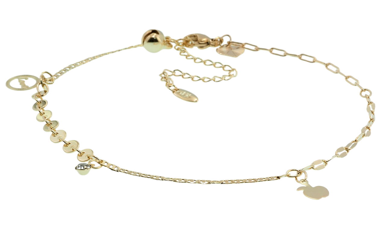 Браслет Xuping Позолота 18K на ногу "Плетение комбинированное с подвесками" длина с доп.цеп. 24-30см х 2-4мм
Браслет Xuping Позолота 18K на ногу "Плетение комбинированное с подвесками" длина с доп.цеп. 24-30см х 2-4мм