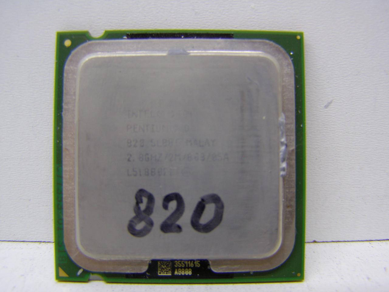 Процессор Intel Pentium D 820 2.8GHz/800MHz/2048k (BX80551PG2800FT) s775 
Процессор Intel Pentium D 820 2.8GHz/800MHz/2048k (BX80551PG2800FT) s775