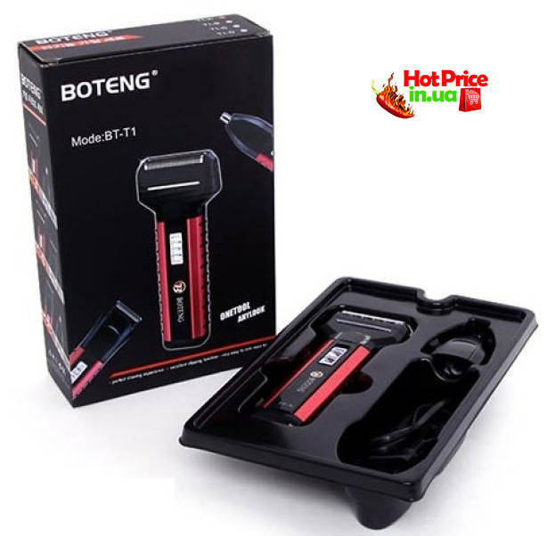Электробритва Boteng BT-T1 аккумуляторная 3 насадки бритье, стрижка волос, триммер для носа SW
Электробритва Boteng BT-T1 аккумуляторная 3 насадки бритье, стрижка волос, триммер для носа SW