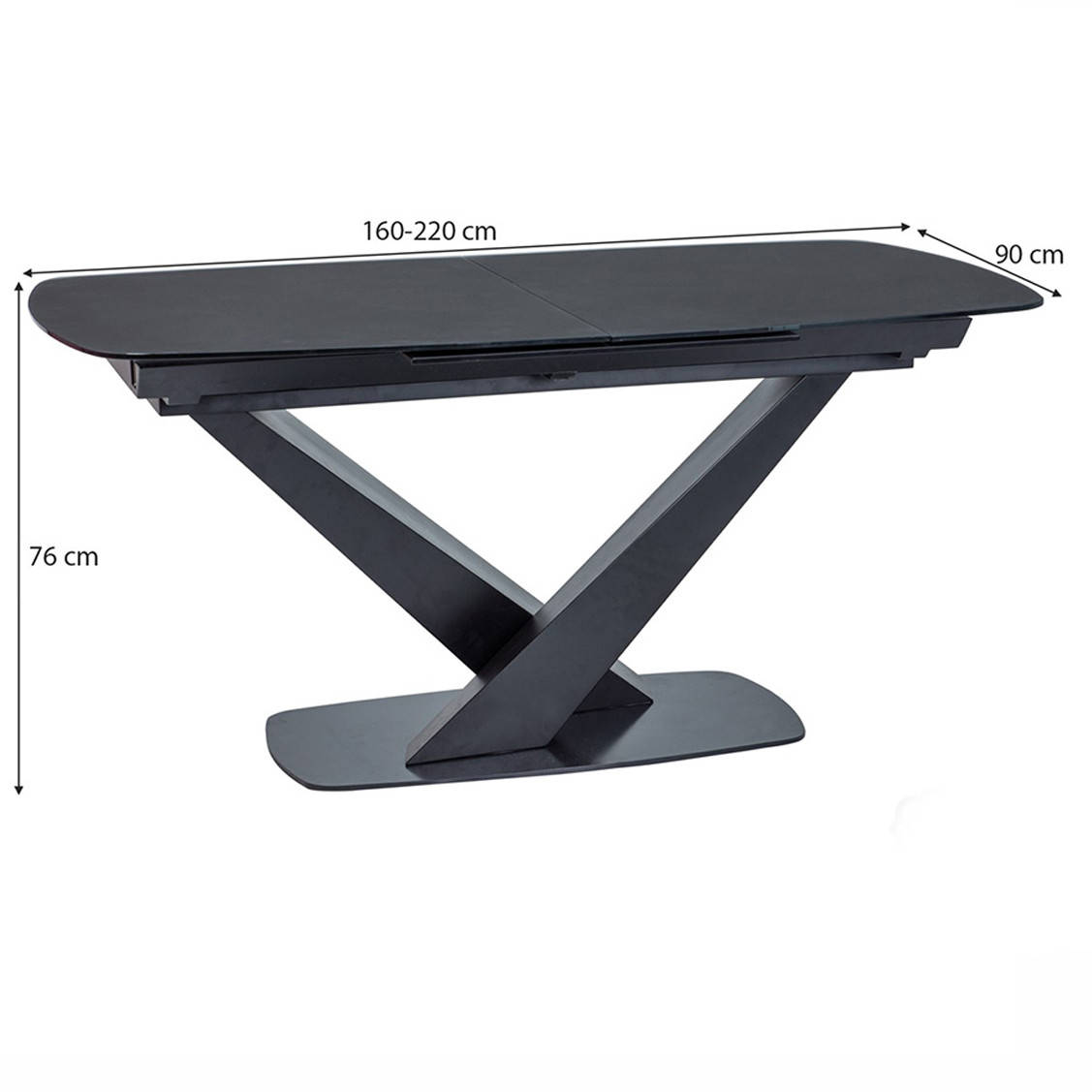 Черный матовый раскладной стол Signal Cassino I 160-220x90см из стекла на металлической основе Польша
Черный матовый раскладной стол Signal Cassino I 160-220x90см из стекла на металлической основе Польша