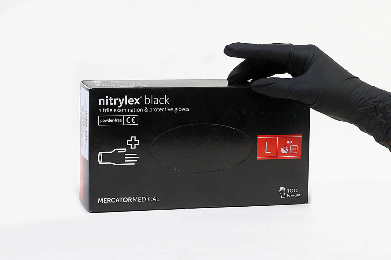 Перчатки нитриловые MERCATOR Nitrylex BLACK неопудренные, размер L100 шт\50 пар Чёрные, Черный
Перчатки нитриловые MERCATOR Nitrylex BLACK неопудренные, размер L100 шт\50 пар Чёрные, Черный