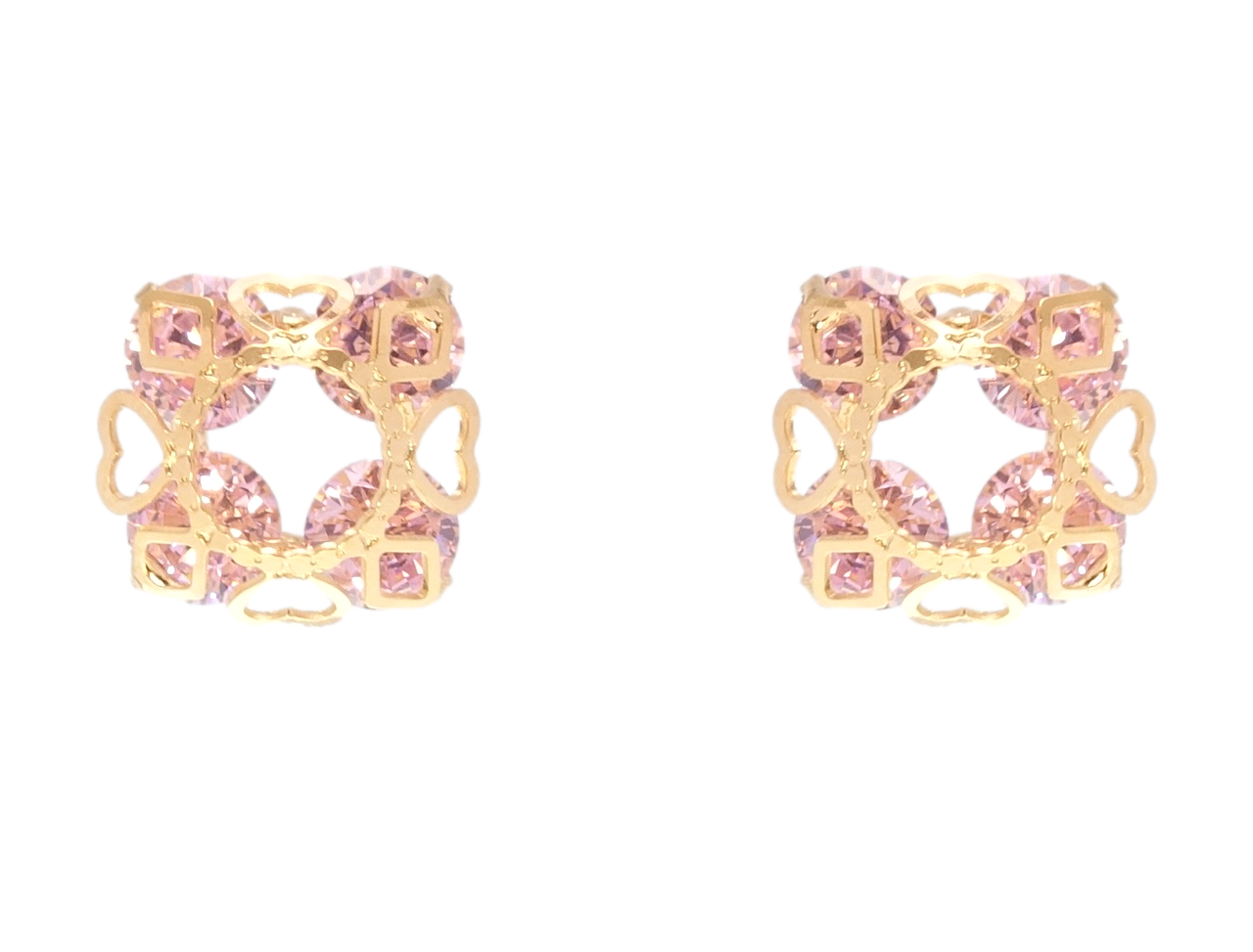 Серьги Xuping Позолота 18K гвоздики (пусеты) "Розовые кристаллы с накладкой" 
Серьги Xuping Позолота 18K гвоздики (пусеты) "Розовые кристаллы с накладкой"