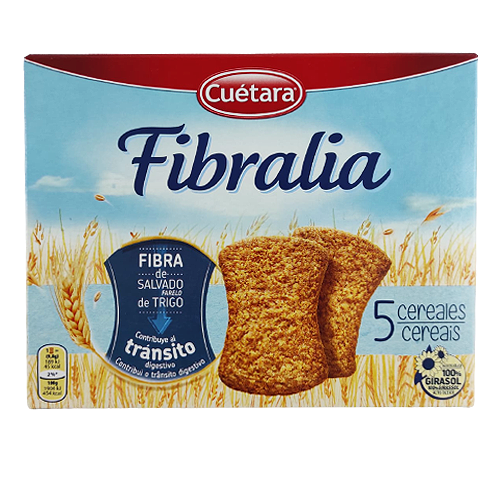 Печиво Куетара Фібралія 5 злаків Cuetara Fibralia 5 cereales 500g 8шт/ящ (Код : 00-00004909)
Печиво Куетара Фібралія 5 злаків Cuetara Fibralia 5 cereales 500g 8шт/ящ (Код : 00-00004909)