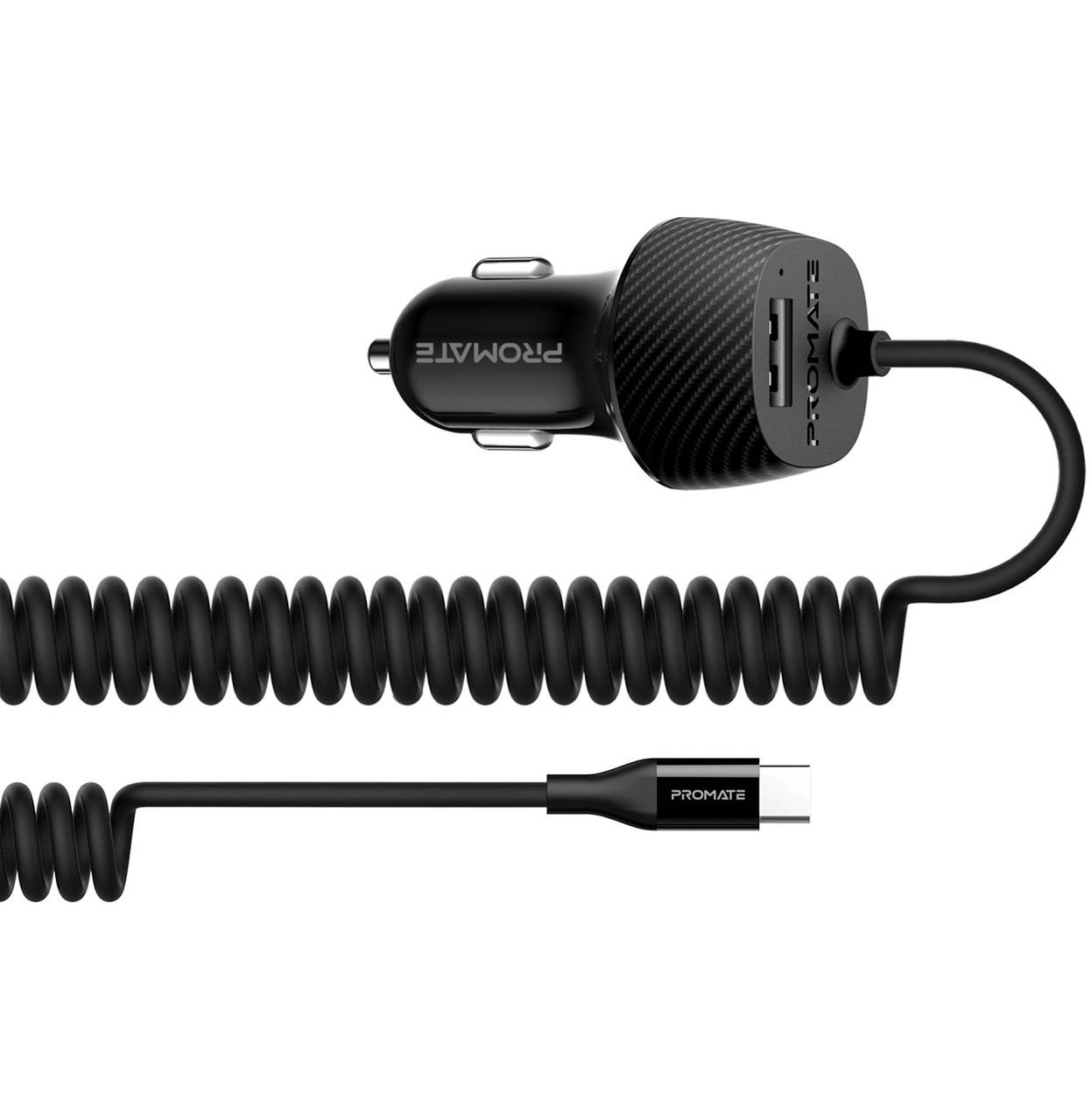 Автомобильное зарядное устройство Promate Voltrip-C 17Вт USB + Type-C Connector Black
Автомобильное зарядное устройство Promate Voltrip-C 17Вт USB + Type-C Connector Black