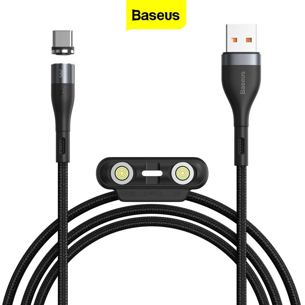 Кабель магнитный Baseus Zinc Magnetic Safe Fast USB Charging-Lightning/MicroUSB/Type-C 3A,100 см (CA1T3-AG1), Черный
Кабель магнитный Baseus Zinc Magnetic Safe Fast USB Charging-Lightning/MicroUSB/Type-C 3A,100 см (CA1T3-AG1), Черный
