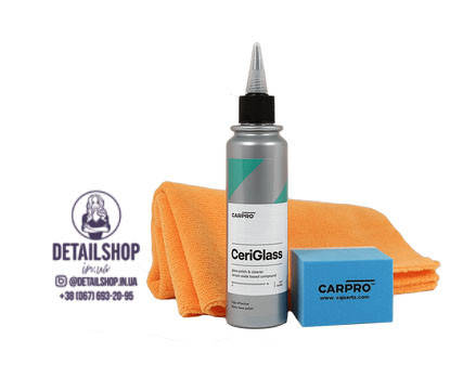 CarPro Ceri Glass (Кэри Глэс) 150 ml - полировальная паста и очиститель для стекол
CarPro Ceri Glass (Кэри Глэс) 150 ml - полировальная паста и очиститель для стекол