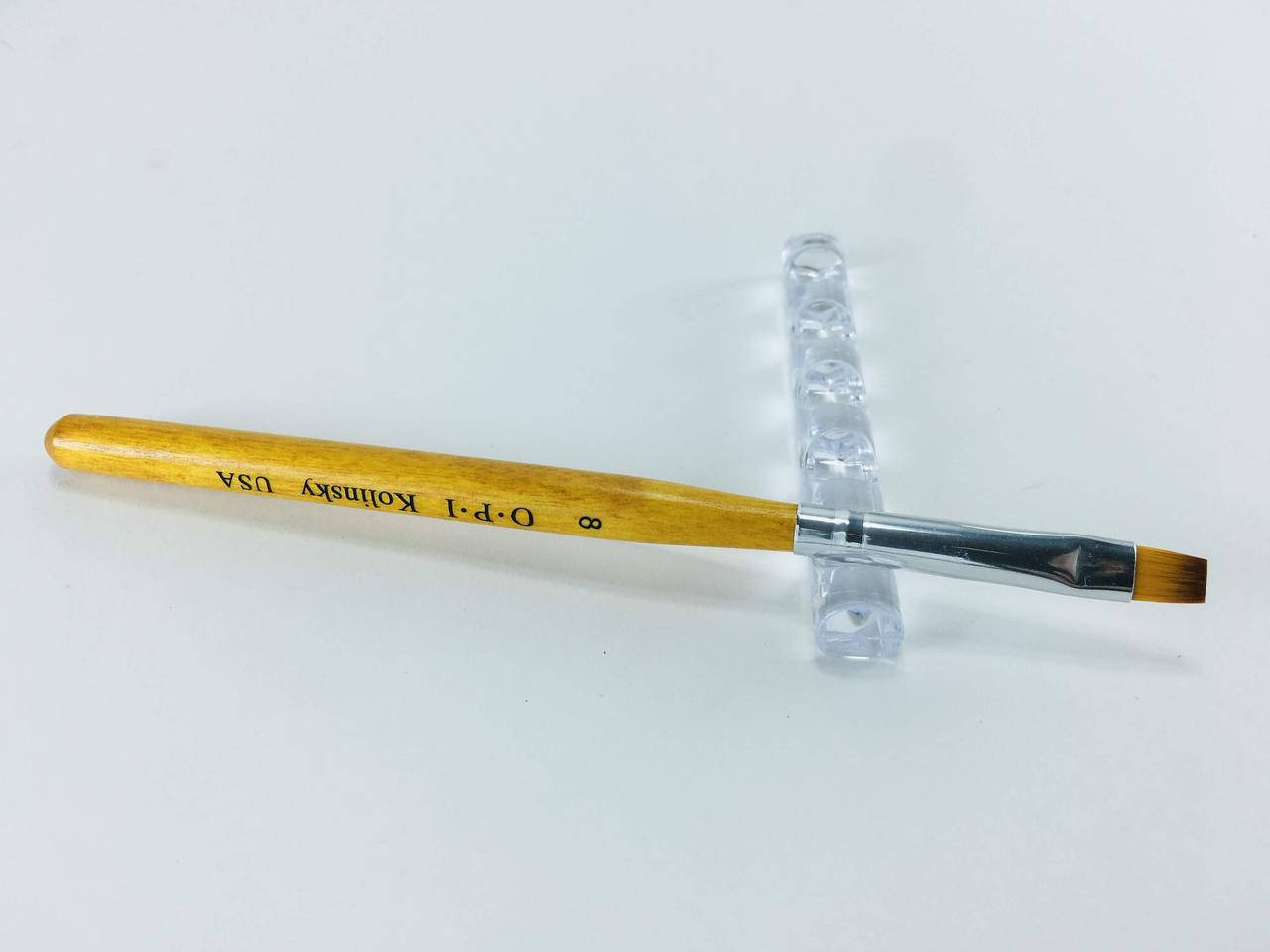 Кисть для геля OPI квадрат с деревянной ручкой, 1шт. № 8 
Кисть для геля OPI квадрат с деревянной ручкой, 1шт. № 8