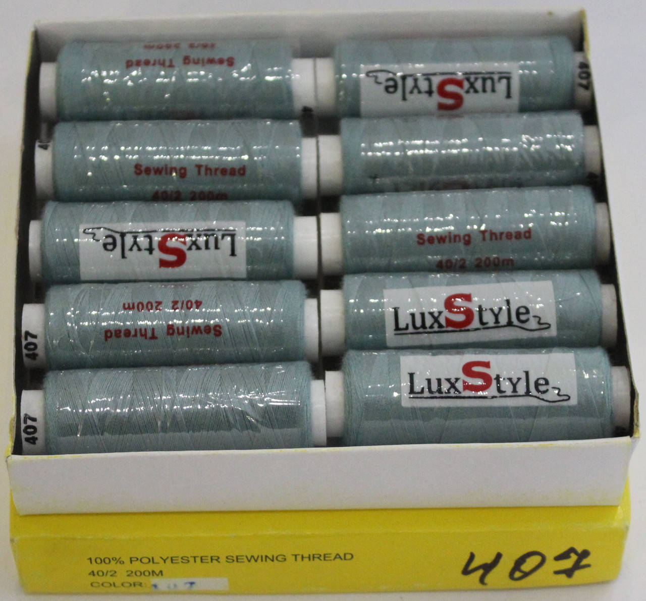 Нитки швейные LuxStyle 40/2-200м (100% полиэстeр) №407 
Нитки швейные LuxStyle 40/2-200м (100% полиэстeр) №407