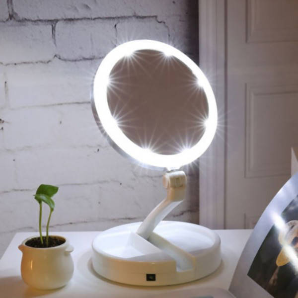Круглое зеркало для макияжа с led подсветкой настольное My Fold Away косметическое с увеличением двойное, Белый
Круглое зеркало для макияжа с led подсветкой настольное My Fold Away косметическое с увеличением двойное, Белый
