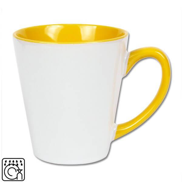 Чашка для сублимации цветная внутри и ручка Latte 350 мл (желтый)
Чашка для сублимации цветная внутри и ручка Latte 350 мл (желтый)