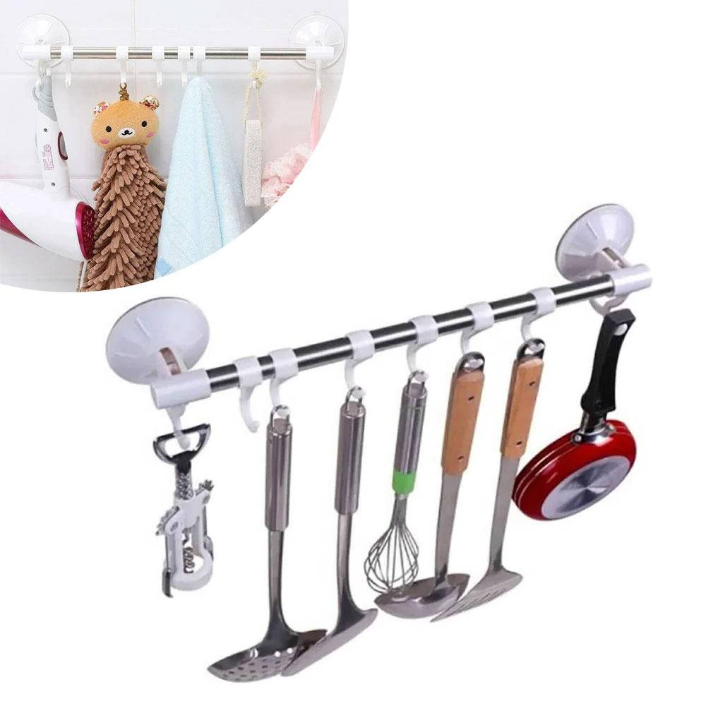 Настенная вешалка на присосках 15.2 см на 10 крючков Hanging Rod Hook Towel SQ1918 / Подвесная вешалка, Белый
Настенная вешалка на присосках 15.2 см на 10 крючков Hanging Rod Hook Towel SQ1918 / Подвесная вешалка, Белый