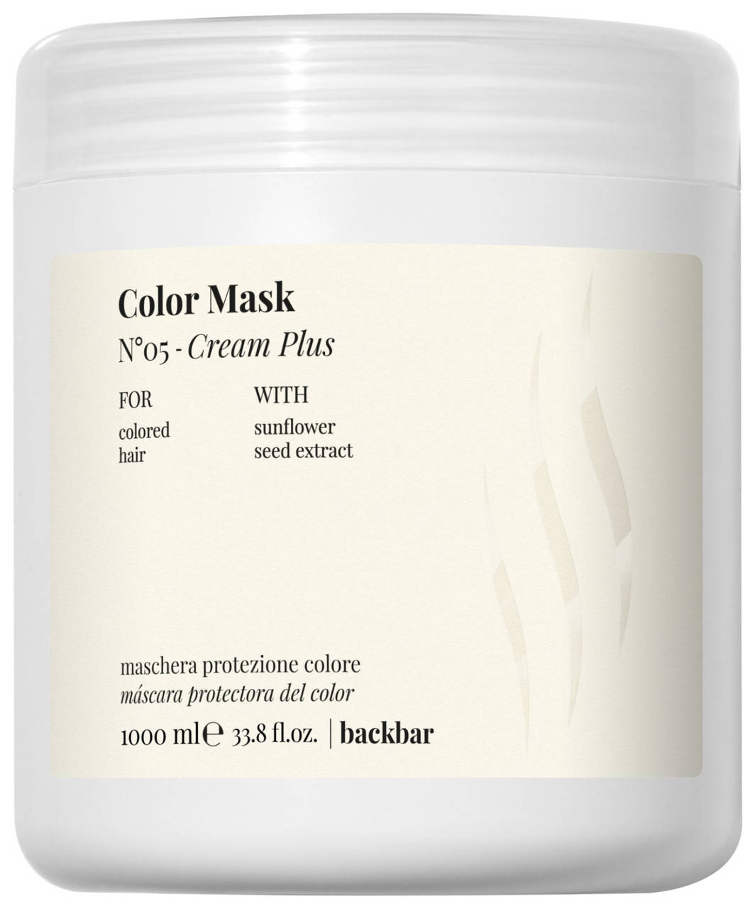 Лёгкая защитная маска для окрашенных волос (Новая)1000 мл back.bar color mask № 05 - cream plus FarmaVita
Лёгкая защитная маска для окрашенных волос (Новая)1000 мл back.bar color mask № 05 - cream plus FarmaVita
