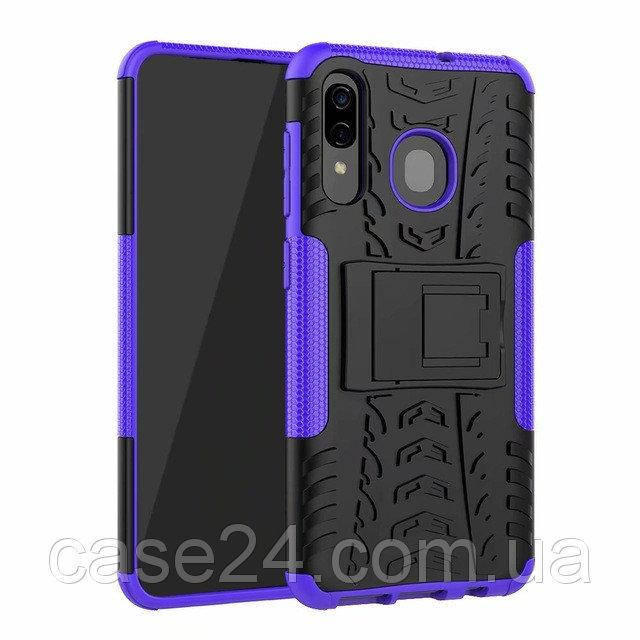 PC + TPU чехол Armor для Samsung Galaxy A10 (8 цветов) фиолетовый 
PC + TPU чехол Armor для Samsung Galaxy A10 (8 цветов) фиолетовый