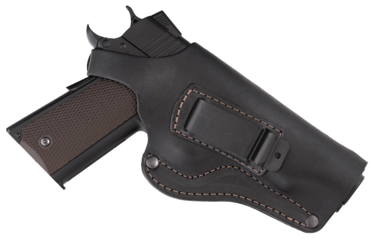 Кобура Colt 1911 поясная + скрытого внутрибрючного ношения не формованная с клипсой (кожа, чёрная), Черный
Кобура Colt 1911 поясная + скрытого внутрибрючного ношения не формованная с клипсой (кожа, чёрная), Черный