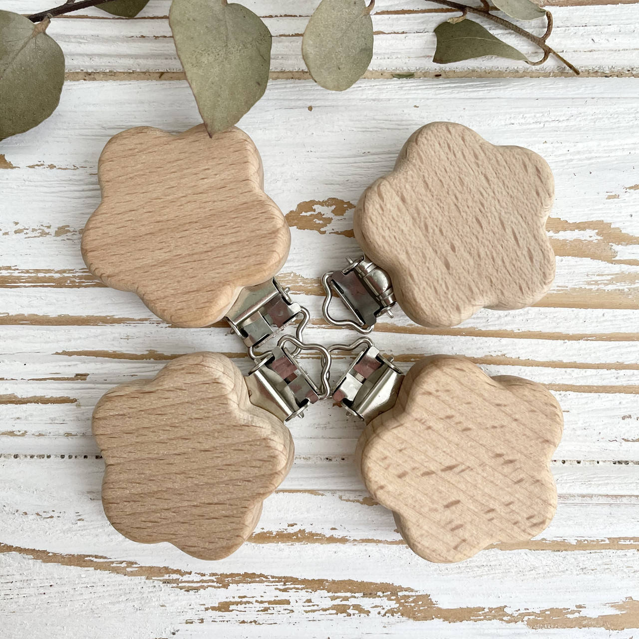 Клипса-зажим деревянная «Цветок» 40 мм 
Клипса-зажим деревянная «Цветок» 40 мм