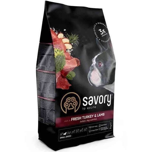 Сухой корм для взрослых собак малых пород Savory Small Breed rich in Fresh Turkey & Lamb 3 кг
Сухой корм для взрослых собак малых пород Savory Small Breed rich in Fresh Turkey & Lamb 3 кг