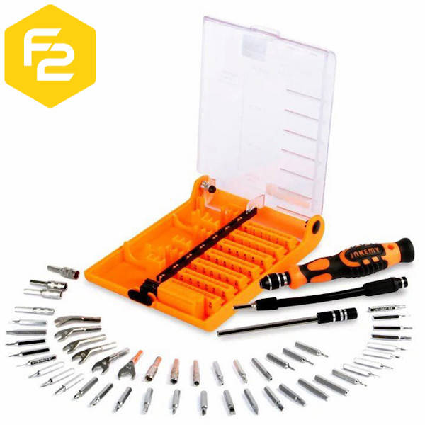 Набор инструментов для ремонта электроники Jakemy JM-8150, 52 предмета в кейсе. 
Набор инструментов для ремонта электроники Jakemy JM-8150, 52 предмета в кейсе.