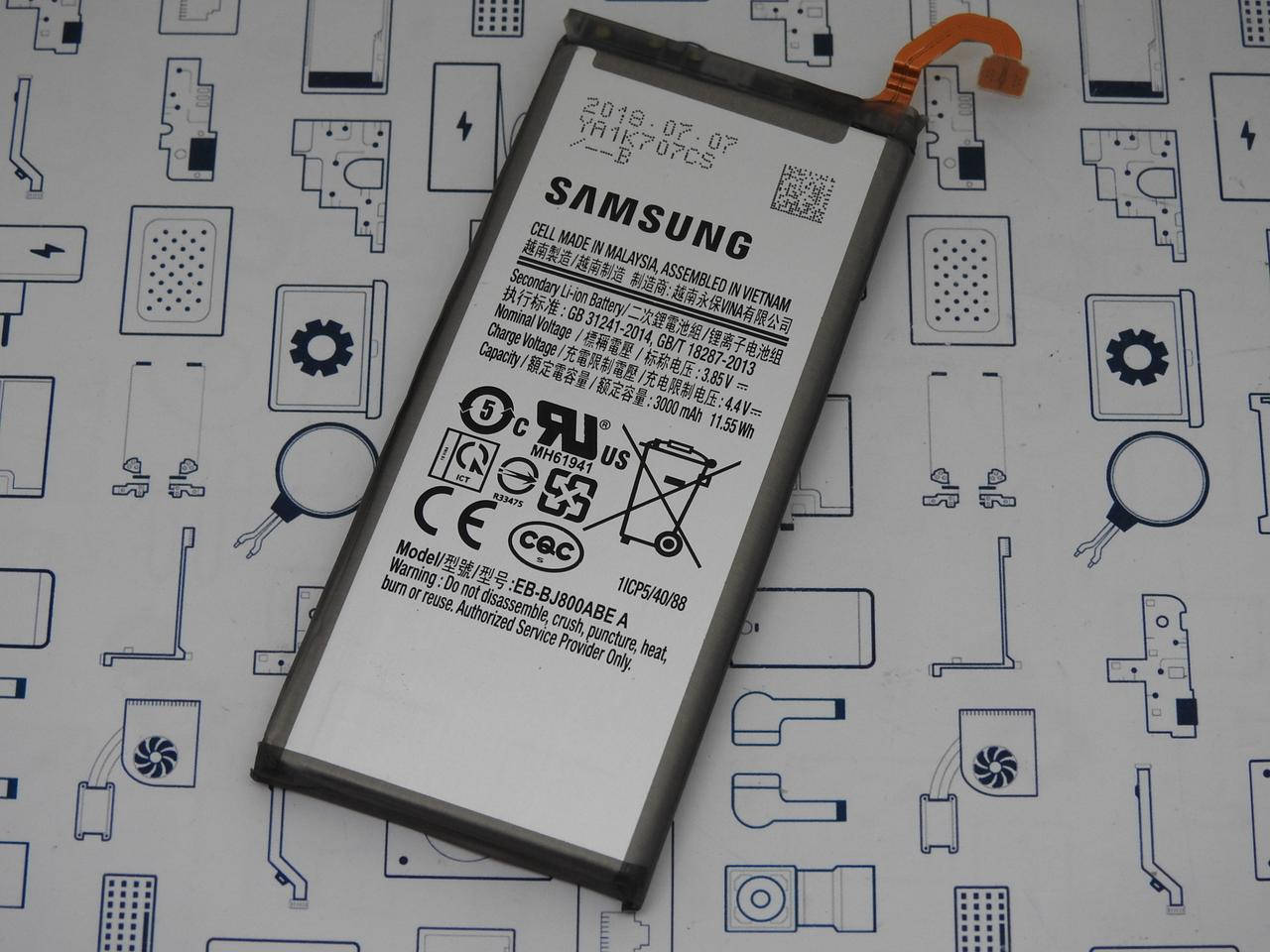 Батарея Samsung Galaxy J6 2018 (J600F) EB-BJ800ABE Сервисный оригинал с разборки (до 10% износа)
Батарея Samsung Galaxy J6 2018 (J600F) EB-BJ800ABE Сервисный оригинал с разборки (до 10% износа)