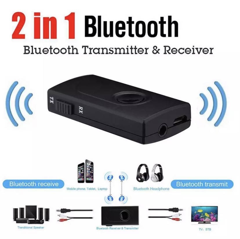 Аудиоприемник / Передатчик BT-500 2in1 Bluetooth 4.2 для телевизора и аудио систем Black 
Аудиоприемник / Передатчик BT-500 2in1 Bluetooth 4.2 для телевизора и аудио систем Black