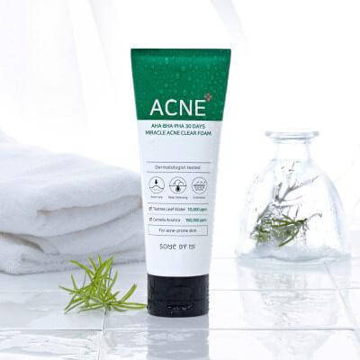 Пенка для проблемной кожи с 3 видами кислот SOME BY MI AHA-BHA-PHA 30 Days Miracle Acne Clear Foam 100 ml
Пенка для проблемной кожи с 3 видами кислот SOME BY MI AHA-BHA-PHA 30 Days Miracle Acne Clear Foam 100 ml