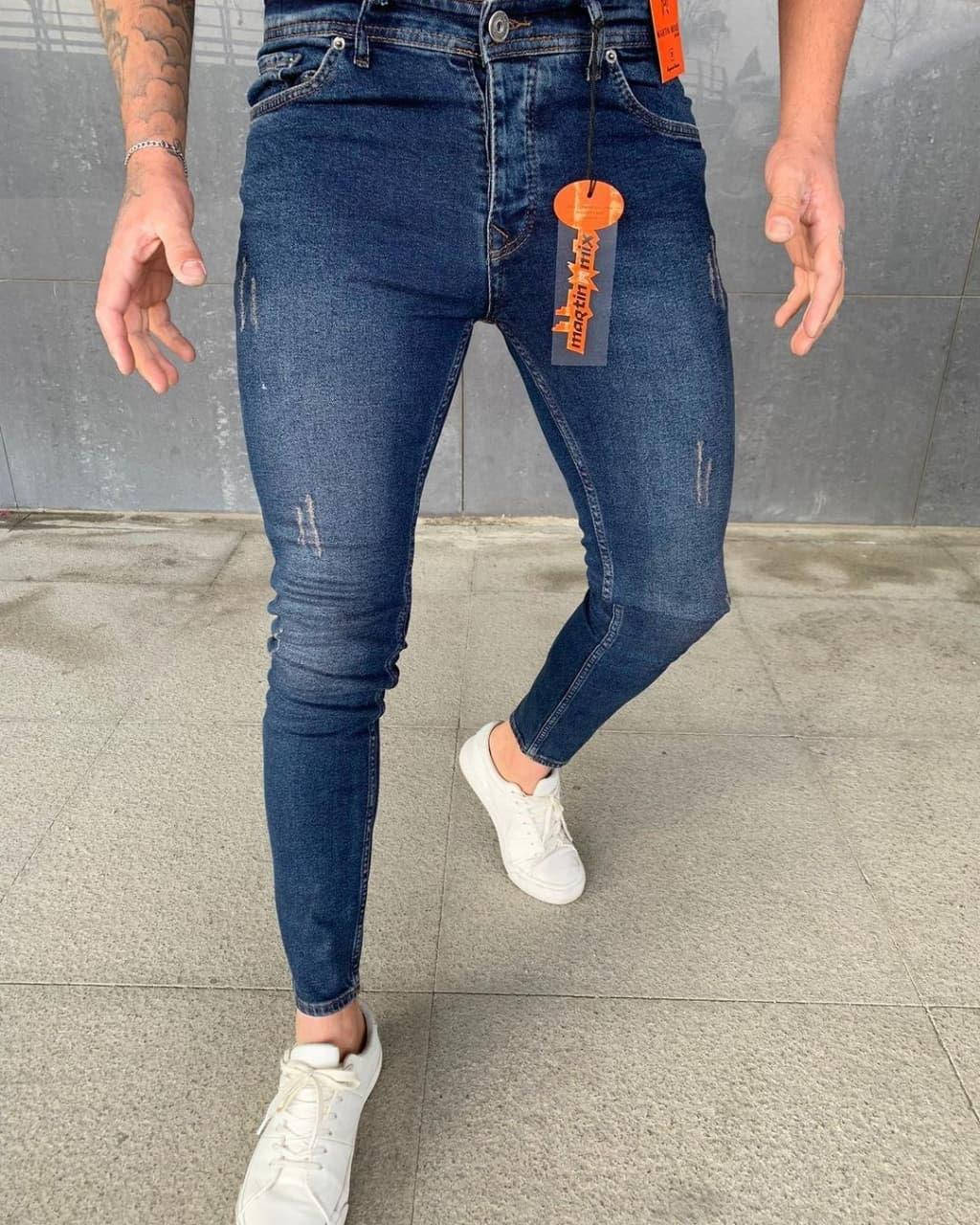 Мужские джинсы Slim синие зауженые джинсы скины
Мужские джинсы Slim синие зауженые джинсы скины