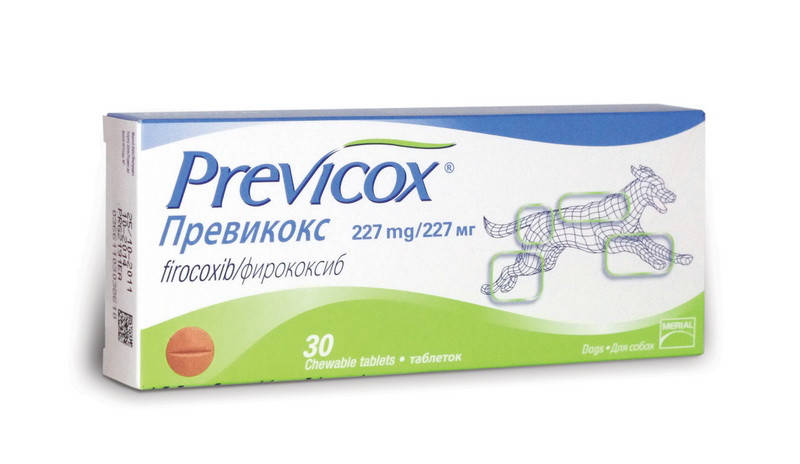 Merial Previcox 227 мг/30 табл - противовоспалительные обезболивающие таблетки Превикокс для собак
Merial Previcox 227 мг/30 табл - противовоспалительные обезболивающие таблетки Превикокс для собак