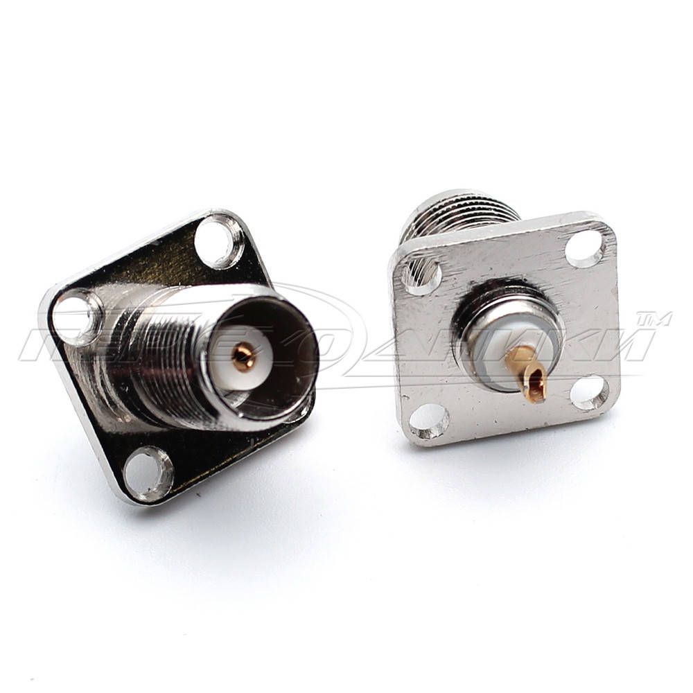 Разъем гнездо TNC монтажное, крепление на 4 винта
Разъем гнездо TNC монтажное, крепление на 4 винта