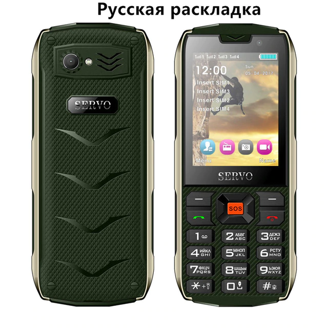 Мобильный телефон Servo H8 green 4 sim 3000 mAh кнопочный телефон с хорошей батареей бабушкофон, Зелёный
Мобильный телефон Servo H8 green 4 sim 3000 mAh кнопочный телефон с хорошей батареей бабушкофон, Зелёный
