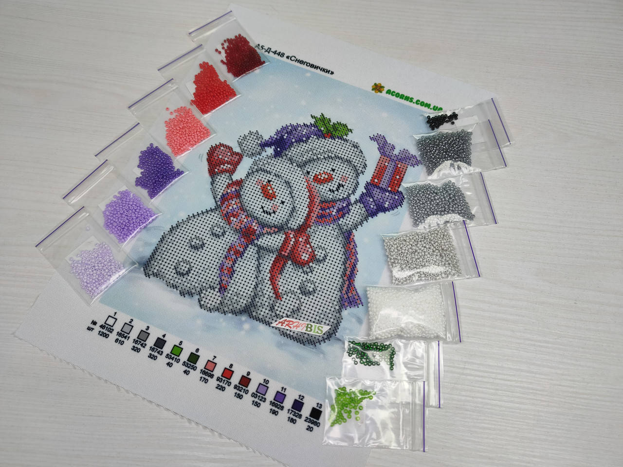 Набор для вышивания бисером "Снеговички"
Набор для вышивания бисером "Снеговички"