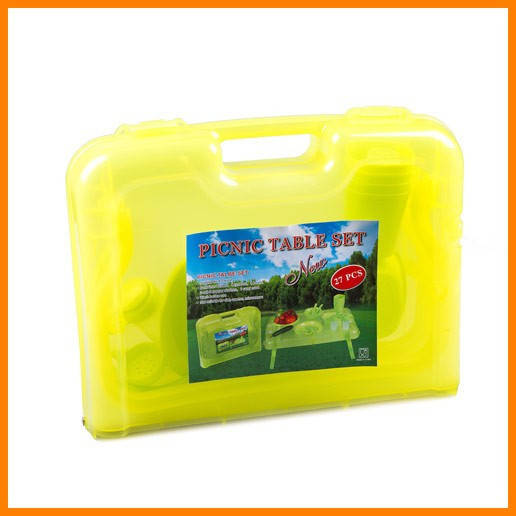 Набор посуды для пикника на 4 человека 27 предметов + столик 
Набор посуды для пикника на 4 человека 27 предметов + столик