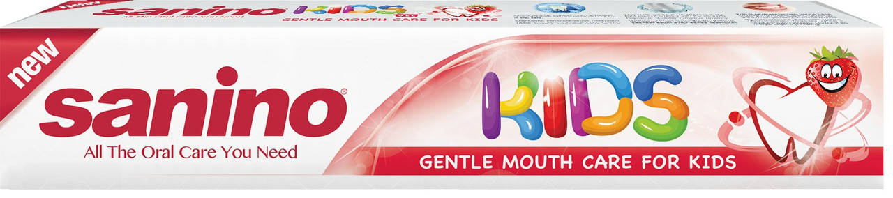 Зубная паста Sanino бережная забота для детских зубов 50 мл от 6 лет 
Зубная паста Sanino бережная забота для детских зубов 50 мл от 6 лет