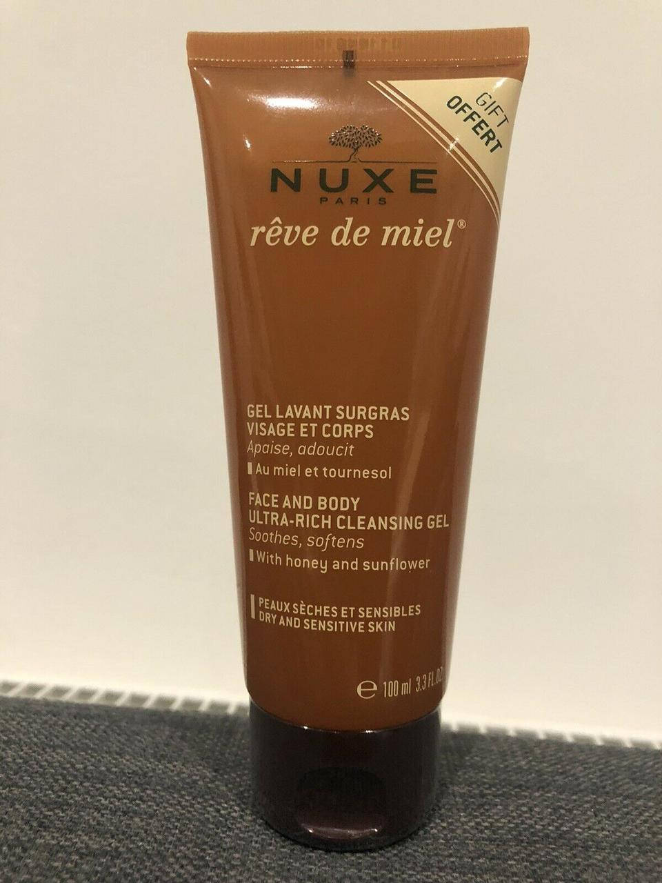 Очищающий гель для лица, тела Нюкс Медовая Мечта Nuxe Reve De Miel Ultra-Rich Gel 100мл срок до конца июля 22г
Очищающий гель для лица, тела Нюкс Медовая Мечта Nuxe Reve De Miel Ultra-Rich Gel 100мл срок до конца июля 22г