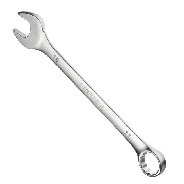 Ключ комбинированный Cr-V INTERTOOL HT-1218 
Ключ комбинированный Cr-V INTERTOOL HT-1218