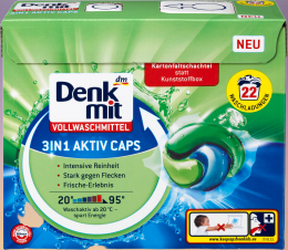 Капсулы Денкмит 3в1 для стирки цветного и белого белья Denkmit Vollwaschmittel 3in1 Caps 22 шт
Капсулы Денкмит 3в1 для стирки цветного и белого белья Denkmit Vollwaschmittel 3in1 Caps 22 шт