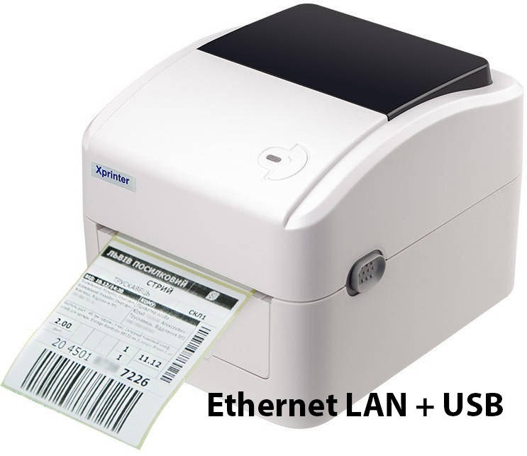 Термопринтер Xprinter XP-420B принтер этикеток, наклеек и чеков 108мм LAN (Ethernet) + USB для Новой почты
Термопринтер Xprinter XP-420B принтер этикеток, наклеек и чеков 108мм LAN (Ethernet) + USB для Новой почты