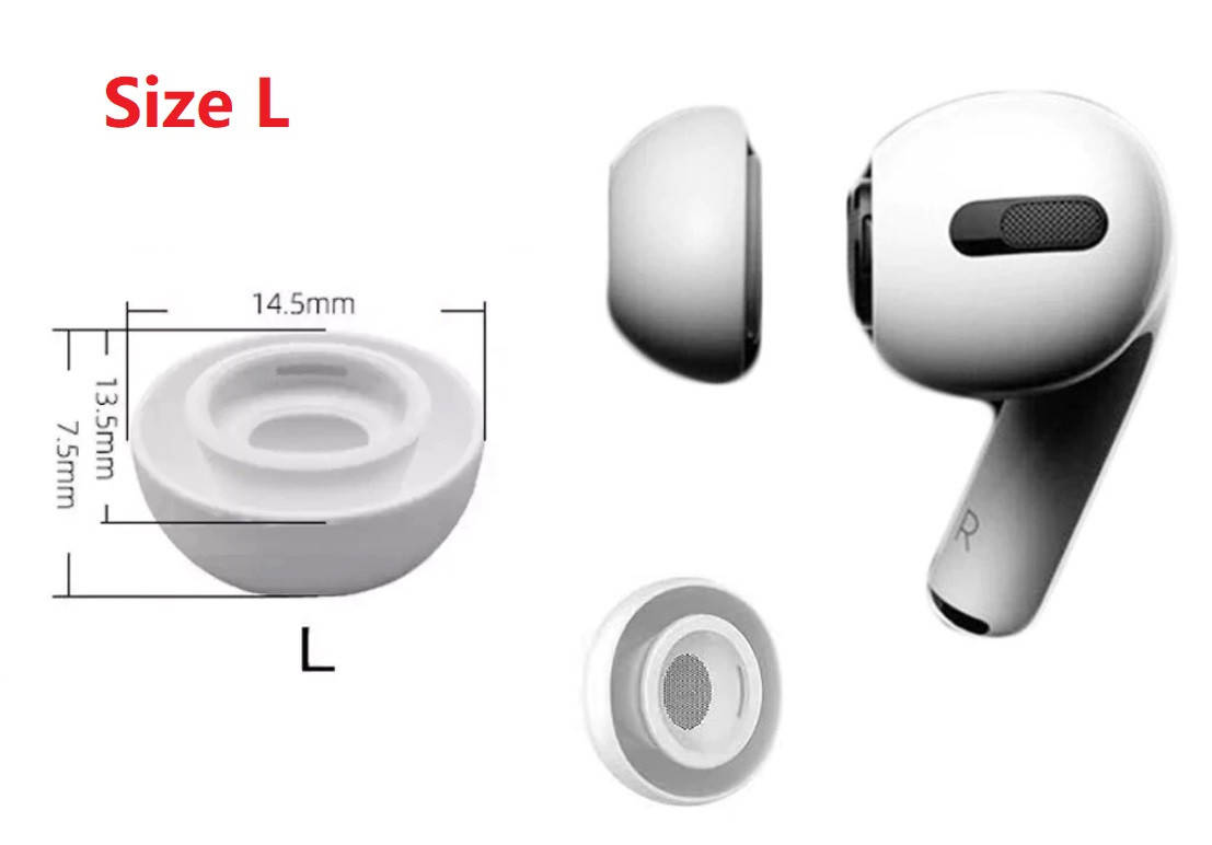 Силиконовые противоскользящие вакуумные амбушюры Apple AirPods Pro MWP22 TWS Pro Размер L большие
Силиконовые противоскользящие вакуумные амбушюры Apple AirPods Pro MWP22 TWS Pro Размер L большие