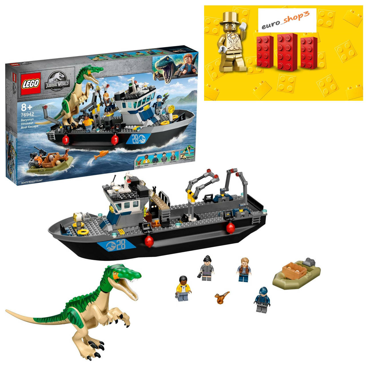 LEGO Jurassic World Барионикс и побег на лодке 76942
LEGO Jurassic World Барионикс и побег на лодке 76942