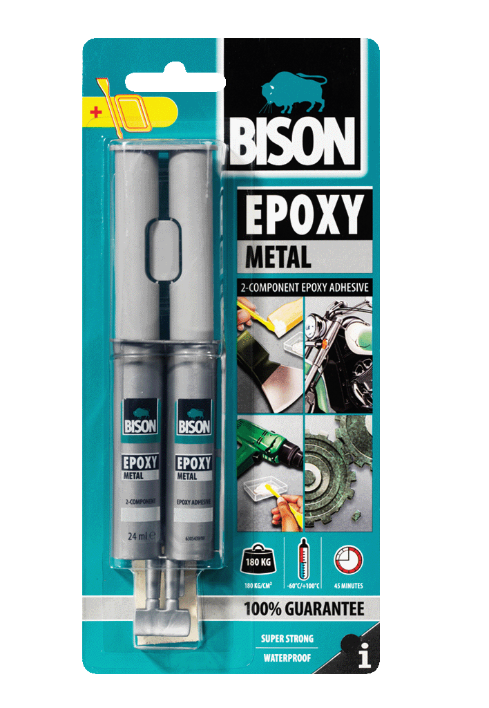 Двухкомпонентный клей Bison Epoxy Metal для металла на основе эпоксидной смолы (упаковка 24 мл)
Двухкомпонентный клей Bison Epoxy Metal для металла на основе эпоксидной смолы (упаковка 24 мл)