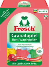 Порошок концентрат для цветного белья Frosch Colorwaschmittel Pulver Granatapfel, 18 Wl
Порошок концентрат для цветного белья Frosch Colorwaschmittel Pulver Granatapfel, 18 Wl