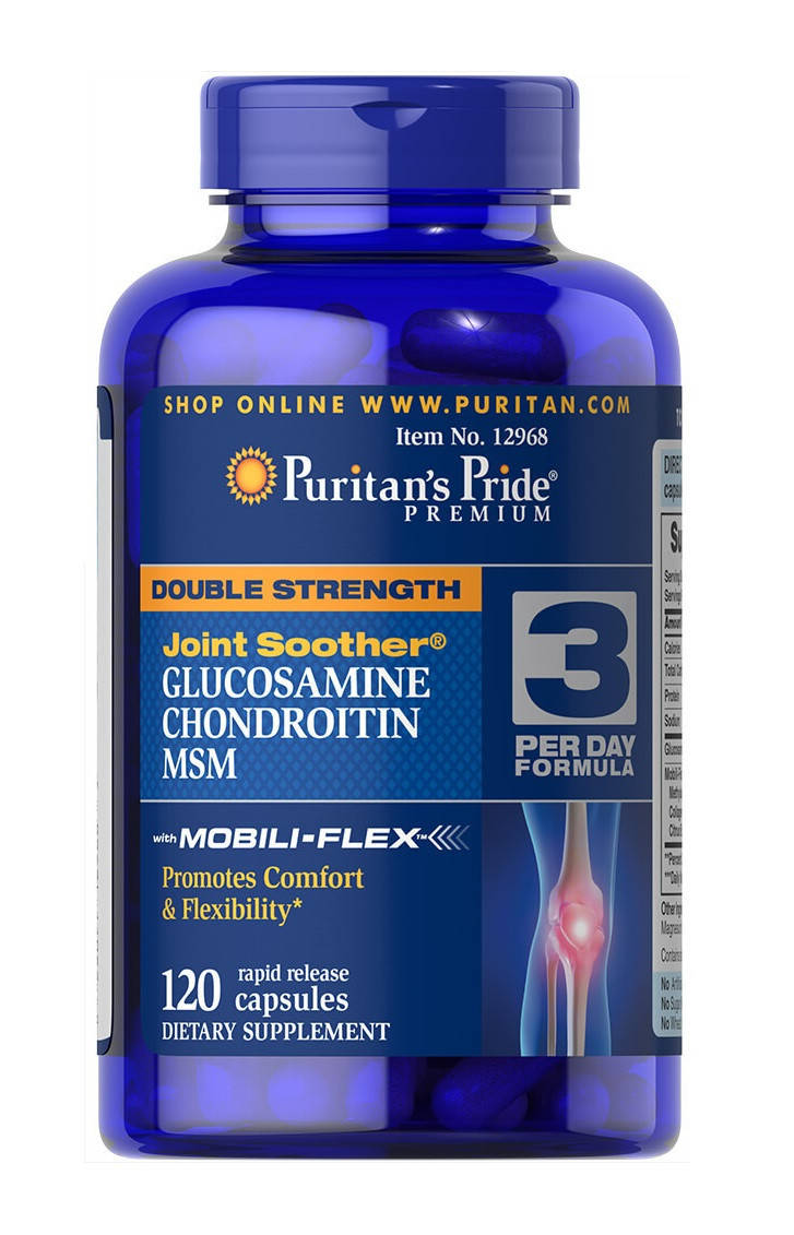 Хондропротектор Puritan's Pride - Glucosamine Chondroitin MSM Double Strength (120 капсул)
Хондропротектор Puritan's Pride - Glucosamine Chondroitin MSM Double Strength (120 капсул)
