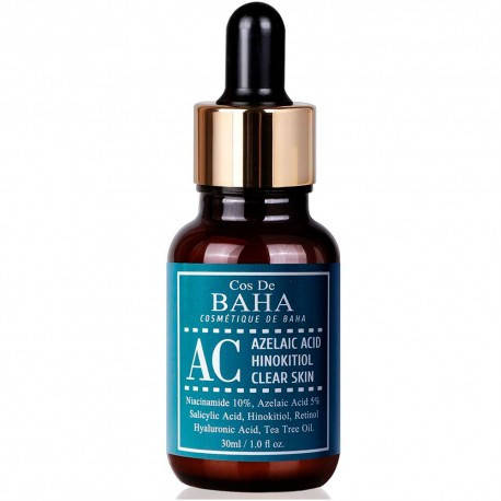 Сыворотка с азелаиновой кислотой и хинокитиолом COS DE BAHA Azelaic Acid Hinokitiol Clear Skin 30 мл
Сыворотка с азелаиновой кислотой и хинокитиолом COS DE BAHA Azelaic Acid Hinokitiol Clear Skin 30 мл