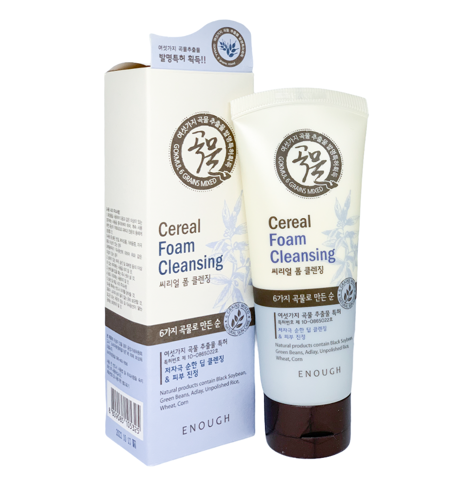 Очищающая пенка для умывания с экстрактом злаков Enough 6 Grains Mixed Cereal Foam Cleansing
Очищающая пенка для умывания с экстрактом злаков Enough 6 Grains Mixed Cereal Foam Cleansing
