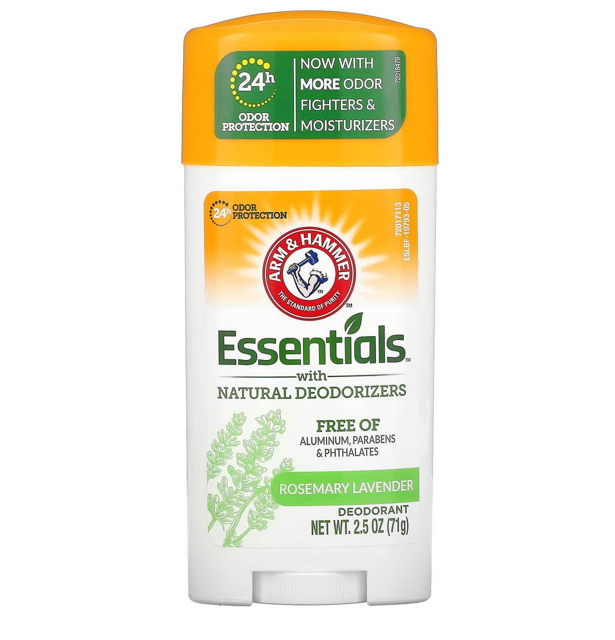 Arm & Hammer, Essentials, дезодорант с натура дезодорирующими веществами, розмарин и лаванда, 71г (ARH-19793)
Arm & Hammer, Essentials, дезодорант с натура дезодорирующими веществами, розмарин и лаванда, 71г (ARH-19793)
