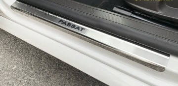 Накладки на пороги volkswagen passat b6 (фольксваген пассат б6), 4 шт. логотип гравировкой, нерж.
Накладки на пороги volkswagen passat b6 (фольксваген пассат б6), 4 шт. логотип гравировкой, нерж.