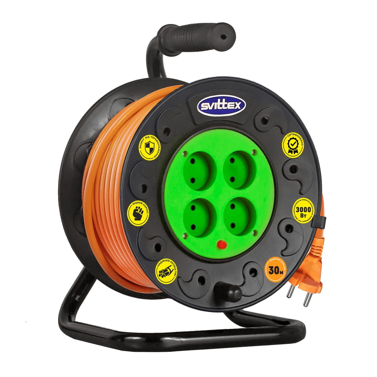 Качественный удлинитель на катушке для сада с термозащитой SVITTEX SV-019 30м 2х2,5мм электрический удлинитель
Качественный удлинитель на катушке для сада с термозащитой SVITTEX SV-019 30м 2х2,5мм электрический удлинитель